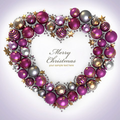 Christmas wreath decoration from color bubbles