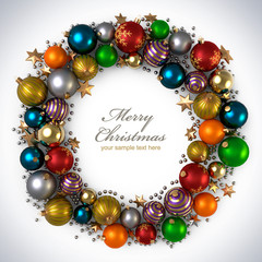 Christmas decoration from color bubbles