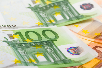 Stack of 100 euro notes