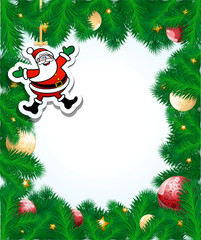 Christmas frame with Santa