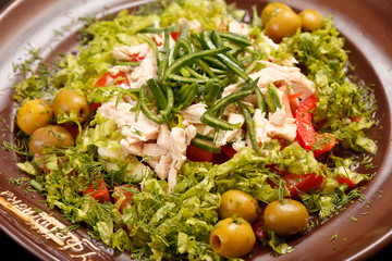 salad with chicken