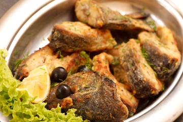fried fillet carp