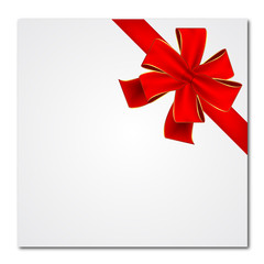 Red Bow And Ribbon Vector