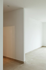 interior empty new corridor, angle