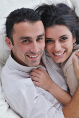 Fototapeta premium happy young couple relax at home
