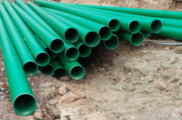 green pvc pipes