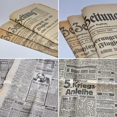 Crédence de cuisine en verre imprimé Journaux vieux journal