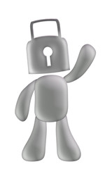 Fototapeta premium lock man