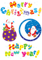 Set of Christmas and New Year's clip-arts