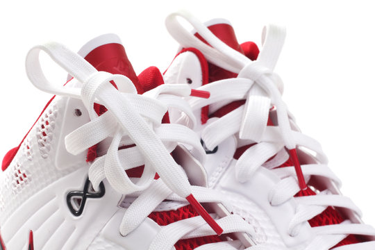 Basketball shoes closeup