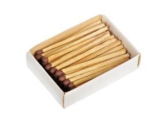 Box of matches isolated