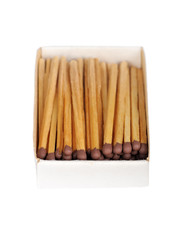 Box of matches isolated