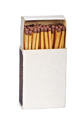 Box of matches isolated