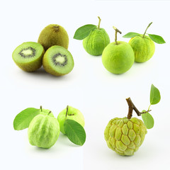 green tropical fruit.