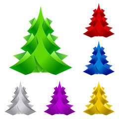 Abstract Paper Christmas Tree.