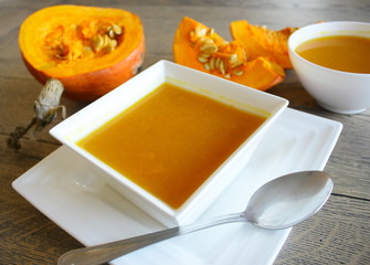 soupe orange  de citrouille