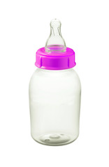 baby milk bottle isolated on white