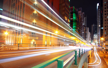 Fototapeta na wymiar Traffic speed at night