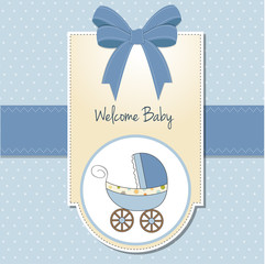 baby card with pram - 37095201