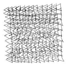 Obraz premium abstract painting triangles texture pencil isolated on white bac
