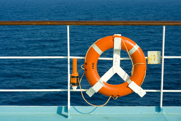 Red Lifebuoy - Blue Sea