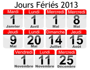 Jours Fériés 2013