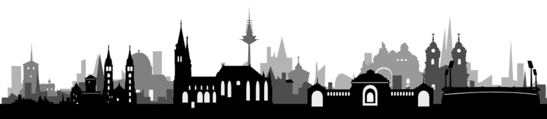 Skyline Nürnberg Häuser-Schichten