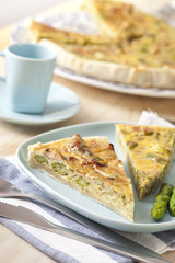Asparagus quiche