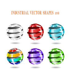 Abstract spiral balls.
