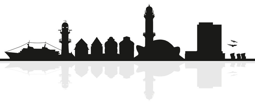 Skyline Warnem&uuml;nde (Silhouette)