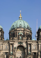 Fototapeta na wymiar The Berliner Dom, one of the most famous landmarks of Berlin.