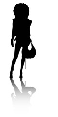 Vector - Silhouette fashion girl