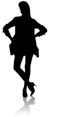 Vector - Silhouette fashion girl