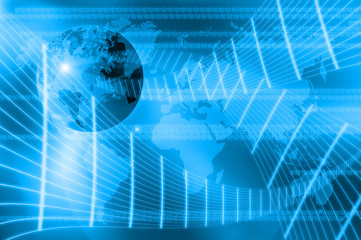 abstract world technology background