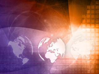 Obraz premium Europe map technology style