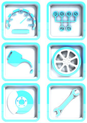 KFz-Werkstatt-Piktogramme