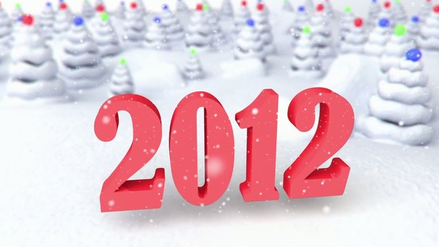 2012 snow forest background