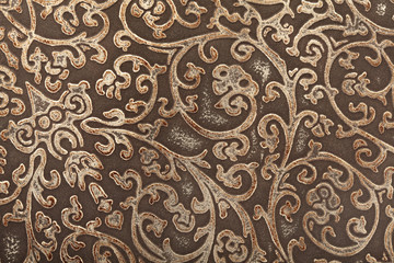 Leather floral pattern background