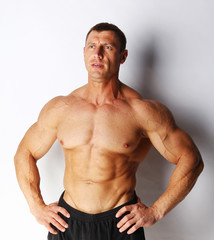 Fototapeta na wymiar Image of bodybuilder posing