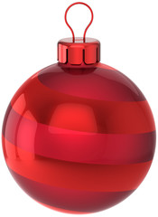 Red Christmas ball decoration Happy New Year bauble