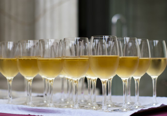 glasses of white wine