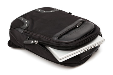 backpack with a laptop