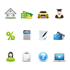 Finance Icon (Lines and Loans Concepts)