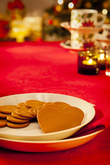Empty christmas dinner table