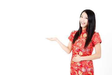 attractive chinese woman showing