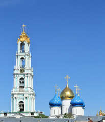 Fototapeta na wymiar Belfry of the Holy Trinity Sergius Lavra
