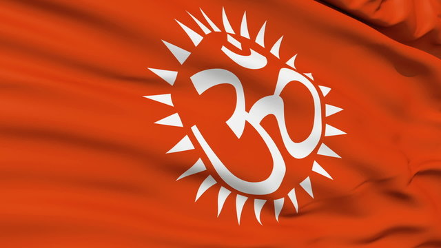 Flag With Hindu Aum