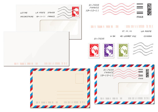 timbres fran&ccedil;ais et enveloppe