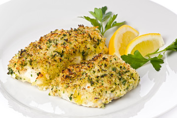 Baked Fish with Breadcrumbs