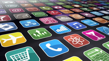 Mobile Apps Seamless Background Loop - Powered by Adobe